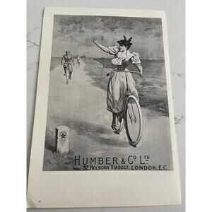 Humber Bicycles, Russel Wheels, 1890s, Cycling, Poster, Double-Sided, Picture,